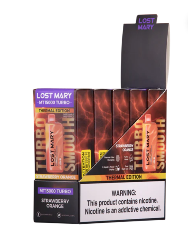 Strawberry Orange Lost Mary MT15000 Turbo - Image 2